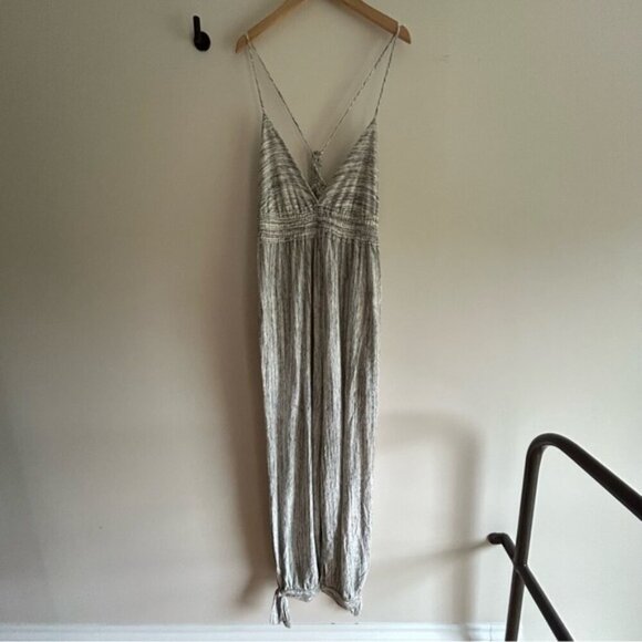 Free People Beach Malibu Grey Boho Jumpsuit sz S - Picture 2 of 8